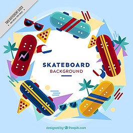 現代滑板背景