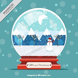 迪士尼背景雪景和雪人