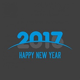 新的2017年的黑色背景