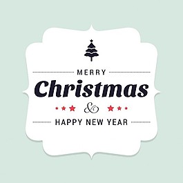 圣誕節(jié)的簡(jiǎn)單白色標(biāo)簽