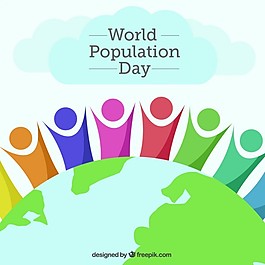 摘要人與世界的人口日背景