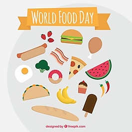 快餐食品慶祝世界糧食日