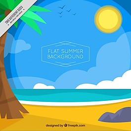 平面設(shè)計(jì)中的夏季景觀背景