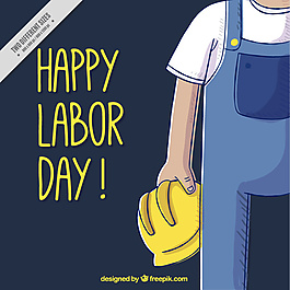 手繪勞動(dòng)日背景