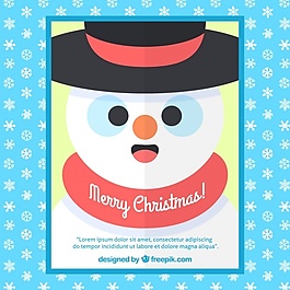 平面設(shè)計中的雪人圣誕賀卡