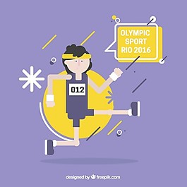 男子在奧運(yùn)會上跑步