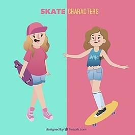 女性溜冰的人物