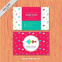 音樂工作室的彩色卡