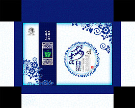 藍色背景茶葉包裝設(shè)計圖片