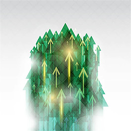 綠色動感箭頭群