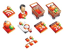 3d圣诞主题商业固定网页图标包