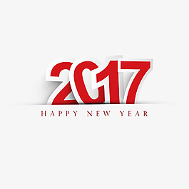 白色背景與紅色文字新年