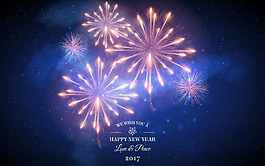 2017新年煙花背景