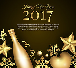2017新年背景與黃金元素