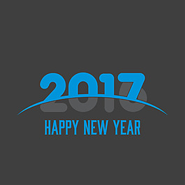 2017文字新年黑色背景