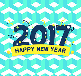 藍色色調幾何新年背景