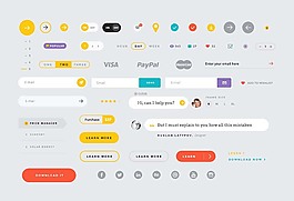 網站web套件設計psd文件