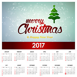 可愛的圣誕2017日歷
