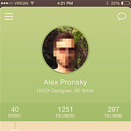 個人展示APP界面