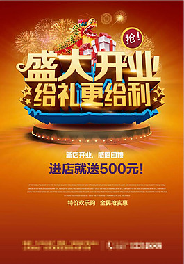盛大開業海報