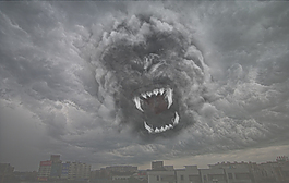 霧霾怪獸 創(chuàng)意攝影
