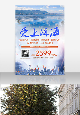 洱海旅游促销海报