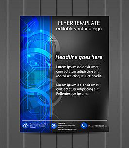 科技立体圆环折页图片