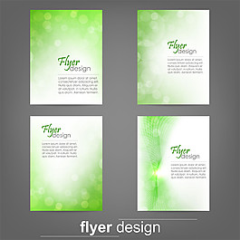 绿色梦幻光斑宣传单设计图片