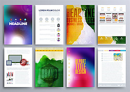 炫彩梦幻宣传单设计图片