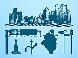城市風(fēng)光矢量圖