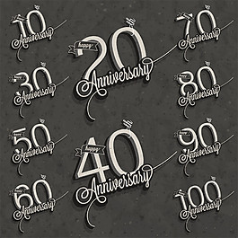 藝術英文字母周年慶標志圖片