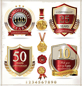 時尚質感周年徽標圖片