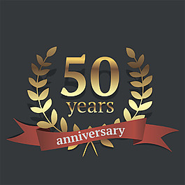 矢量50周年慶標簽圖片