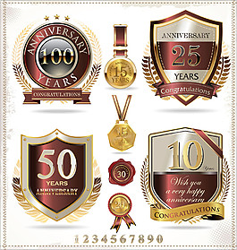周年慶徽標金牌圖片