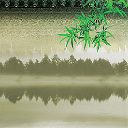 古典水墨直通車背景