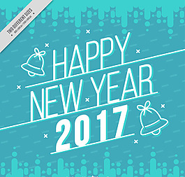 藍色天空新年2017背景