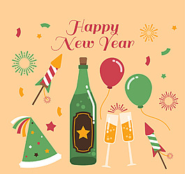 新年元素矢量素材