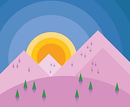 山太阳矢量图