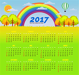 2017彩虹日歷