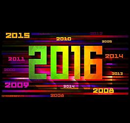 創(chuàng)意2016年新年廣告矢量素材