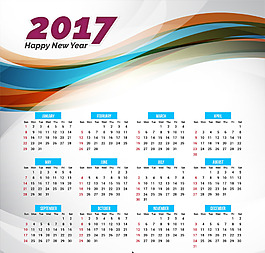2017新年日歷背景