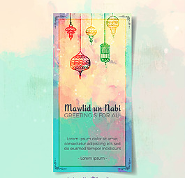 水彩元素畫冊背景