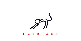 線條卡通動物logo標(biāo)志