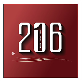 創(chuàng)意2016新年字體設(shè)計矢量素材