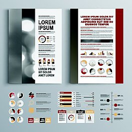 信息圖表宣傳單版式設計圖片