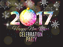 彩色2017圣誕背景圖片