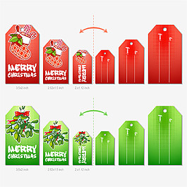 红绿色圣诞卡片图片