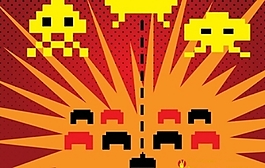 太空侵略者向量 海報圖