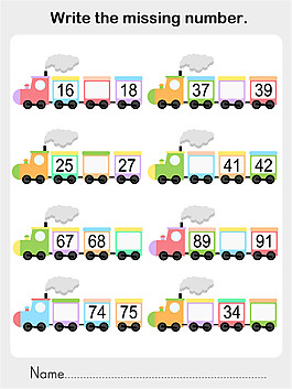 火車上的數字圖片