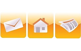 不同的通信和媒體相關(guān)的抽象風(fēng)格的圖標(biāo)矢量